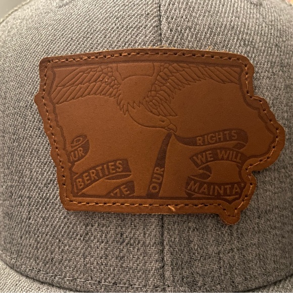 Iowa Local Crowns Statement Trucker Snapback Adjustable Hat - Gray/White - Picture 3 of 6